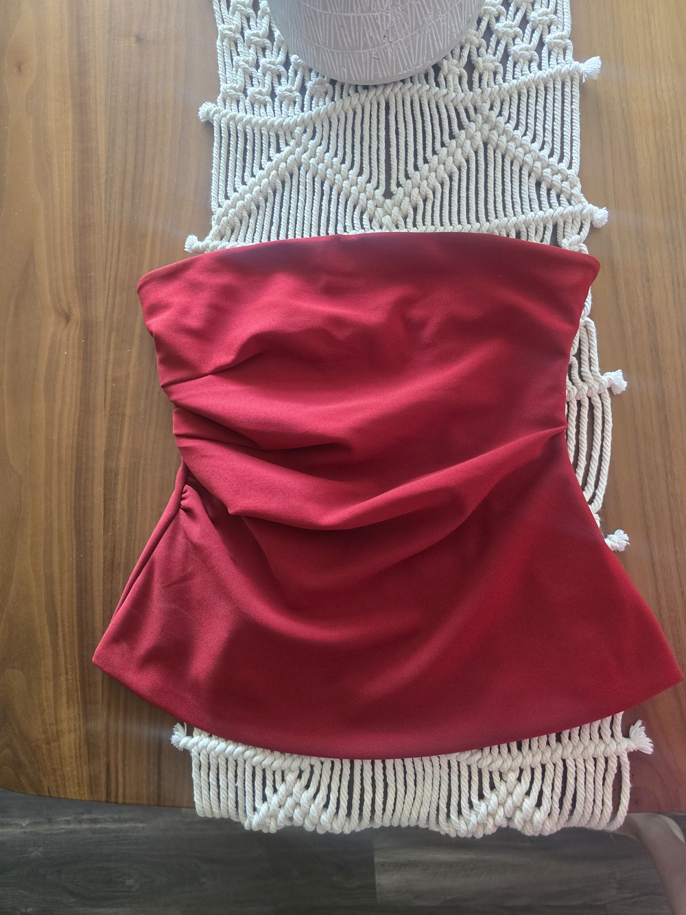 Strapless Red Abercrombie Top